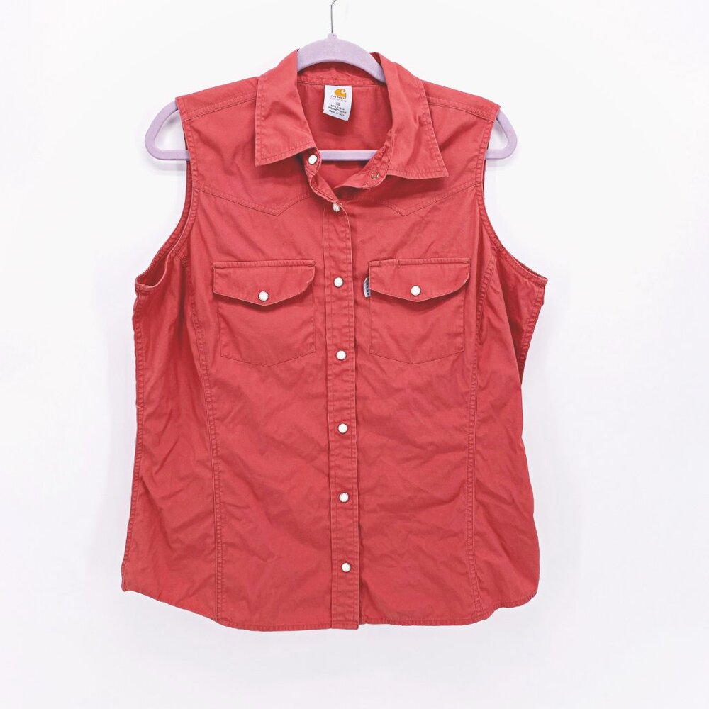 Carhartt Vintage Rose Sleeveless Poplin Shirt